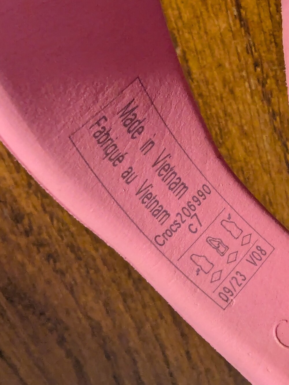 Crocs Classic Clog Kids' Sandals Pink Toddler Size C7 Like New - Picture 15 of 15